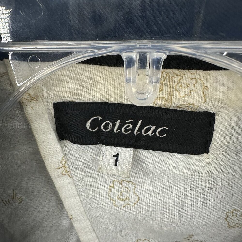 COTELAC jacket blazer black XS 1 100% bamboo two button lightweight casual - Picture 11 of 12